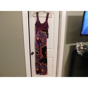 NWT Hale Bob Multi-Color Sleeveless Maxi Dress- Medium